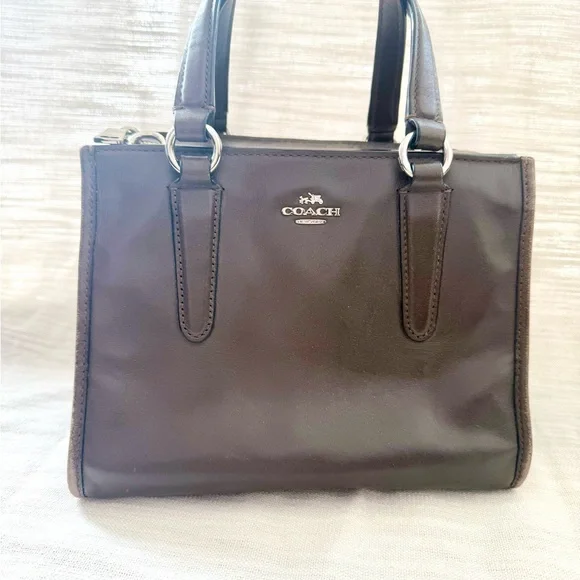 Coach Dark Brown Leather Crosby Carryall - Picture 4 of 10